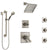 Delta Dryden Dual Thermostatic Control Stainless Steel Finish Shower System, Diverter, Showerhead, 3 Body Sprays, and Grab Bar Hand Shower SS17T512SS1
