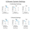 Delta Dryden Dual Thermostatic Control Stainless Steel Finish Shower System, Diverter, Showerhead, 3 Body Sprays, and Grab Bar Hand Shower SS17T512SS1