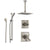 Delta Dryden Stainless Steel Shower System with Thermostatic Shower Handle, 3-setting Diverter, Large Square Ceiling Mount Rain Showerhead, and Handheld Shower SS17T5182SS