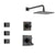 Delta Dryden Venetian Bronze Shower System with Thermostatic Shower Handle, 3-setting Diverter, Large Square Wall Mount Showerhead and 3 Body Sprays SS17T5183RB