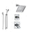 Delta Dryden Chrome Shower System with Thermostatic Shower Handle, 3-setting Diverter, Modern Square Showerhead, and Handheld Shower SS17T5185