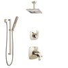 Delta Tesla Polished Nickel Shower System with Dual Thermostatic Control Handle, Diverter, Ceiling Mount Showerhead, and Hand Shower SS17T522PN7