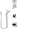 Delta Vero Chrome Finish Shower System with Dual Thermostatic Control Handle, Diverter, Ceiling Mount Showerhead, and Hand Shower SS17T5312
