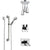 Delta Vero Chrome Shower System with Dual Thermostatic Control Handle, Diverter, Ceiling Mount Showerhead, and Hand Shower with Grab Bar SS17T5313