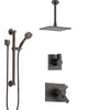 Delta Vero Venetian Bronze Shower System with Dual Thermostatic Control, Diverter, Ceiling Mount Showerhead, and Hand Shower with Grab Bar SS17T531RB1