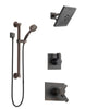 Delta Vero Venetian Bronze Shower System with Dual Thermostatic Control Handle, Diverter, Showerhead, and Hand Shower with Grab Bar SS17T531RB3