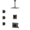 Delta Vero Venetian Bronze Shower System with Dual Thermostatic Control Handle, Diverter, Ceiling Mount Showerhead, and 3 Body Sprays SS17T531RB5