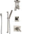 Delta Vero Dual Thermostatic Control Handle Stainless Steel Finish Shower System, Diverter, Ceiling Mount Showerhead, and Hand Shower SS17T531SS7