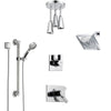 Delta Vero Chrome Shower System with Dual Thermostatic Control, Diverter, Showerhead, Ceiling Mount Showerhead, and Grab Bar Hand Shower SS17T5327