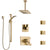 Delta Vero Champagne Bronze Shower System with Dual Thermostatic Control, Diverter, Ceiling Showerhead, 3 Body Sprays, and Hand Shower SS17T532CZ6