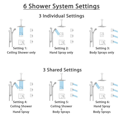 Delta Vero Venetian Bronze Dual Thermostatic Control Shower System, Diverter, Ceiling Showerhead, 3 Body Sprays, and Grab Bar Hand Spray SS17T532RB1