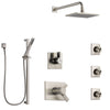 Delta Vero Dual Thermostatic Control Stainless Steel Finish Shower System, 6-Setting Diverter, Showerhead, 3 Body Sprays, and Hand Shower SS17T532SS6