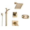 Delta Vero Champagne Bronze Shower System with Thermostatic Shower Handle, 6-setting Diverter, Modern Square Showerhead, Hand Shower Spray, and Dual Body Spray Shower Plate SS17T5394CZ