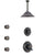 Delta Victorian Venetian Bronze Shower System with Dual Thermostatic Control Handle, Diverter, Ceiling Mount Showerhead, and 3 Body Sprays SS17T551RB4