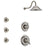 Delta Victorian Dual Thermostatic Control Handle Stainless Steel Finish Shower System, 3-Setting Diverter, Showerhead, and 3 Body Sprays SS17T551SS4