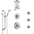 Delta Victorian Chrome Shower System with Dual Thermostatic Control, Diverter, Ceiling Mount Showerhead, 3 Body Sprays, and Hand Shower SS17T5524