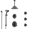 Delta Victorian Venetian Bronze Shower System with Dual Thermostatic Control, Diverter, Ceiling Showerhead, 3 Body Sprays, and Hand Shower SS17T552RB7