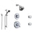 Delta Victorian Chrome Shower System with Thermostatic Shower Handle, 6-setting Diverter, Showerhead, Handheld Shower, and 2 Body Sprays SS17T5591