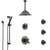 Delta Trinsic Venetian Bronze Shower System with Dual Thermostatic Control, Diverter, Ceiling Showerhead, 3 Body Sprays, and Hand Shower SS17T591RB7
