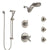 Delta Trinsic Dual Thermostatic Control Stainless Steel Finish Shower System, Diverter, Dual Showerhead, 3 Body Sprays, and Hand Shower SS17T591SS1