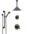 Delta Trinsic Venetian Bronze Shower System with Dual Thermostatic Control, Diverter, Ceiling Mount Showerhead, and Grab Bar Hand Shower SS17T592RB2