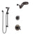 Delta Trinsic Venetian Bronze Shower System with Dual Thermostatic Control Handle, Diverter, Dual Showerhead, and Hand Shower SS17T592RB6