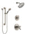 Delta Trinsic Dual Thermostatic Control Handle Stainless Steel Finish Shower System, Diverter, Showerhead, and Hand Shower with Grab Bar SS17T592SS6
