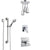Delta Ara Chrome Shower System with Dual Thermostatic Control Handle, Diverter, Ceiling Mount Showerhead, and Hand Shower with Grab Bar SS17T6712