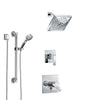 Delta Ara Chrome Finish Shower System with Dual Thermostatic Control Handle, 3-Setting Diverter, Showerhead, and Hand Shower with Grab Bar SS17T6718