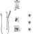 Delta Ara Chrome Shower System with Dual Thermostatic Control, 6-Setting Diverter, Ceiling Mount Showerhead, 3 Body Sprays, and Hand Shower SS17T6725