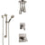 Delta Ara Dual Thermostatic Control Stainless Steel Finish Shower System, Diverter, Ceiling Mount Showerhead, and Grab Bar Hand Shower SS17T672SS4