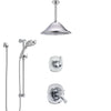 Delta Addison Chrome Finish Shower System with Dual Thermostatic Control Handle, Diverter, Ceiling Mount Showerhead, and Temp2O Hand Shower SS17T9218
