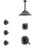 Delta Addison Venetian Bronze Shower System with Dual Thermostatic Control Handle, Diverter, Ceiling Mount Showerhead, and 3 Body Sprays SS17T921RB7