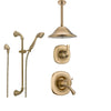 Delta Addison Champagne Bronze Shower System with Thermostatic Shower Handle, 3-setting Diverter, Large Ceiling Mount Rain Showerhead, and Handheld Shower SS17T9281CZ