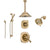 Delta Addison Champagne Bronze Shower System with Thermostatic Shower Handle, 6-setting Diverter, Large Ceiling Mount Rain Showerhead, Handheld Shower, and Wall Mount Showerhead SS17T9291CZ