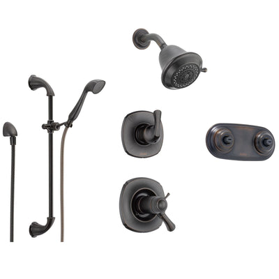 Delta Addison Venetian Bronze Shower System with Thermostatic Shower Handle, 6-setting Diverter, Showerhead, Handheld Shower Spray, and Dual Spray Shower Plate SS17T9292RB