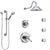 Delta Cassidy Chrome Shower System with Dual Thermostatic Control, Diverter, Showerhead, 3 Body Sprays, and Hand Shower with Grab Bar SS17T9711