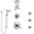 Delta Cassidy Chrome Shower System with Dual Thermostatic Control, Diverter, Ceiling Mount Showerhead, 3 Body Sprays, and Temp2O Hand Shower SS17T9714
