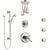 Delta Cassidy Polished Nickel Shower System with Dual Thermostatic Control, Diverter, Ceiling Showerhead, 3 Body Sprays, and Hand Shower SS17T971PN4