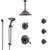 Delta Cassidy Venetian Bronze Shower System with Dual Thermostatic Control, Diverter, Ceiling Showerhead, 3 Body Sprays, and Hand Shower SS17T971RB5