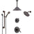 Delta Cassidy Venetian Bronze Dual Thermostatic Control Shower System, Diverter, Showerhead, Ceiling Showerhead, and Grab Bar Hand Spray SS17T971RB8