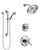 Delta Cassidy Chrome Finish Shower System with Dual Thermostatic Control Handle, Diverter, Showerhead, and Hand Shower with Grab Bar SS17T9727