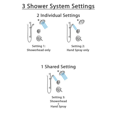 Delta Cassidy Polished Nickel Shower System with Dual Thermostatic Control Handle, Diverter, Showerhead, and Hand Shower with Slidebar SS17T972PN5