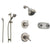 Delta Cassidy Stainless Steel Shower System with Thermostatic Shower Handle, 6-setting Diverter, Showerhead, Handheld Shower, and Dual Body Spray Plate SS17T9792SS