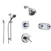 Delta Cassidy Chrome Shower System with Thermostatic Shower Handle, 6-setting Diverter, Showerhead, Handheld Shower Spray, and Dual Spray Shower Plate SS17T9792