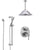 Delta Trinsic Chrome Finish Shower System with Control Handle, Integrated Diverter, Ceiling Mount Showerhead, and Hand Shower with Slidebar SS248592