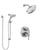 Delta Trinsic Chrome Finish Shower System with Control Handle, Integrated 3-Setting Diverter, Showerhead, & Temp2O Hand Shower with Slidebar SS248597