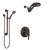 Delta Trinsic Venetian Bronze Shower System with Control Handle, Integrated Diverter, Dual Showerhead, and Hand Shower with Grab Bar SS24859RB4