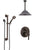 Delta Trinsic Venetian Bronze Shower System with Control Handle, Integrated Diverter, Ceiling Mount Showerhead, and Grab Bar Hand Shower SS24859RB9