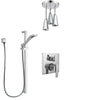 Delta Ara Chrome Finish Shower System with Control Handle, Integrated Diverter, Ceiling Mount Showerhead, and Hand Shower with Slidebar SS248676